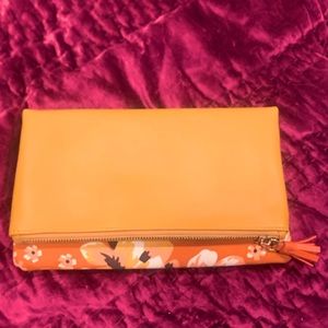 Rachel Pally Reversible Zahara Canvas Clutch Bag in Orange Floral Print